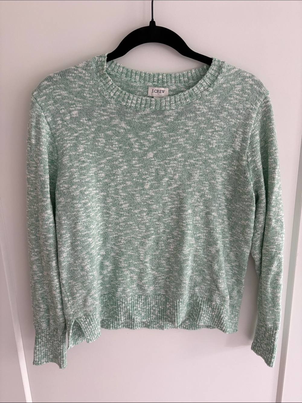 J. Crew Mint Marled Crewneck Sweater